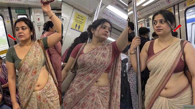 Drawing Stranger Aunty Impress In Metro – Indian Pron